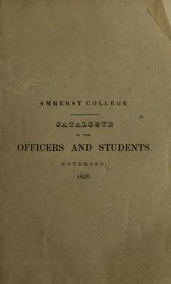 Thumbnail for Amherst College Catalog 1838/1839 - Image 1