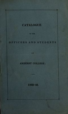 Thumbnail for Amherst College Catalog 1839/1840 - Image 1