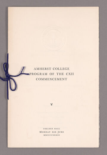 Digital Collection: Amherst College Commencement Collection (Selections)