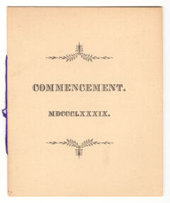 Thumbnail for Amherst College Commencement program, 1888 July  3 - Image 1