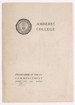 Thumbnail for Amherst College Commencement program, 1926 June 21 - Image 1