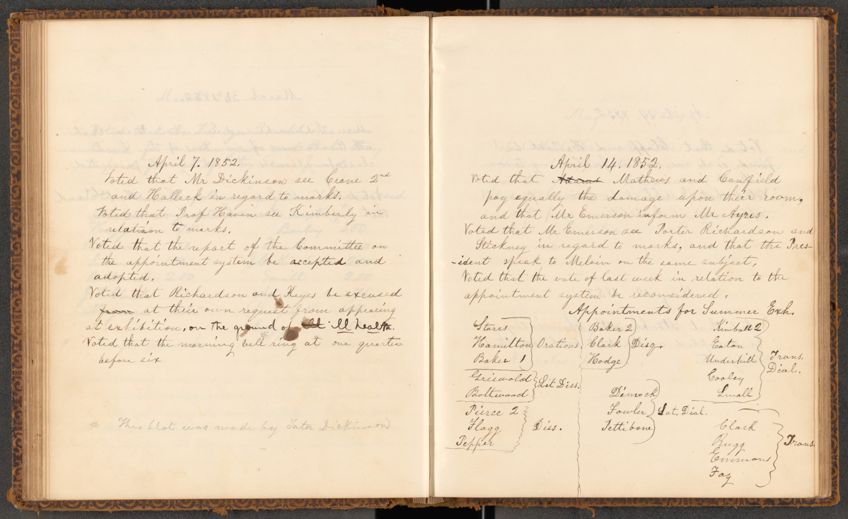 Thumbnail for Records of the faculty of Amherst College. From April 8th, 1846 to Nov. 23rd, 1866, Vol. 3 - Image 98