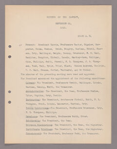 Thumbnail for Amherst College faculty meeting minutes 1910/1911 - Image 1