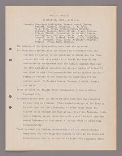 Thumbnail for Amherst College faculty meeting minutes 1916/1917 - Image 1