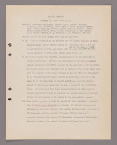 Thumbnail for Amherst College faculty meeting minutes 1919/1920 - Image 1