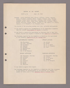 Thumbnail for Amherst College faculty meeting minutes 1923/1924 - Image 1