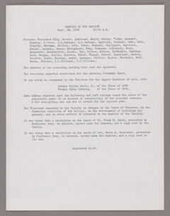 Thumbnail for Amherst College faculty meeting minutes and Committee of Six meeting minutes 1936/1937 - Image 1