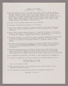 Thumbnail for Amherst College faculty meeting minutes and Committee of Six meeting minutes 1937/1938 - Image 1