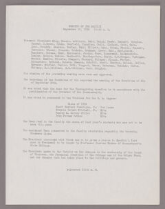 Thumbnail for Amherst College faculty meeting minutes and Committee of Six meeting minutes 1939/1940 - Image 1