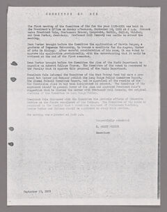 Thumbnail for Amherst College faculty meeting minutes and Committee of Six meeting minutes 1950/1951 - Image 1