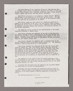 Thumbnail for Amherst College faculty meeting minutes and Committee of Six meeting minutes 1958/1959 - Image 1