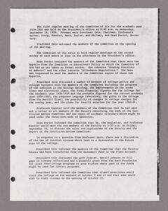 Thumbnail for Amherst College faculty meeting minutes and Committee of Six meeting minutes 1959/1960 - Image 1