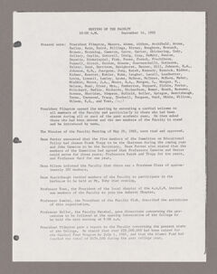 Thumbnail for Amherst College faculty meeting minutes and Committee of Six meeting minutes 1965/1966 - Image 1