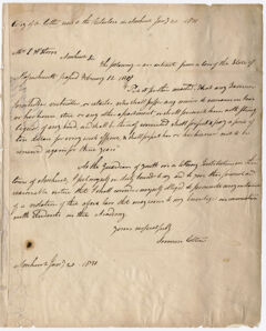 Thumbnail for Simeon Colton letter to E.W. Storrs, 1831 January 20 - Image 1