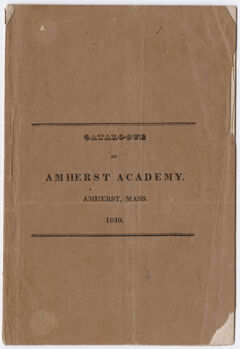 Thumbnail for Amherst Academy catalog, 1839/1840 - Image 1