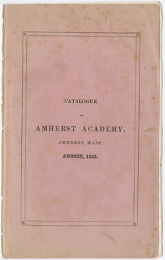 Thumbnail for Amherst Academy catalog, 1842/1843 - Image 1
