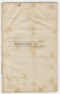 Thumbnail for Remarks on a pamphlet published by a committee of the citizens of Berkshire, on the removal of Williams College - Image 1