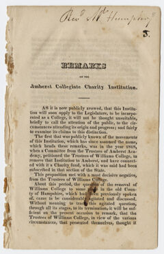Thumbnail for Remarks on the Amherst Collegiate Charity Institution - Image 1