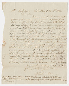 Thumbnail for Salem Towne letter to Thomas Bond, 1842 October 13 - Image 1