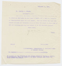 Thumbnail for Copy of Joseph Whitcomb Fairbanks letter to Charles S. Crouch, 1901 February 11