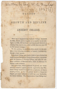 Thumbnail for Causes of the growth and decline of Amherst College - Image 1