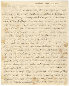 Thumbnail for Bela Bates Edwards letter to Edward Hitchcock, 1851 September 22 - Image 1