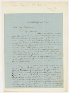Thumbnail for Linus Child letter to Heman Humphrey, 1844 October 7 - Image 1
