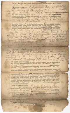 Thumbnail for Experience Porter deed to the Trustees of Amherst Academy, 1821 August 6 - Image 1