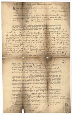 Thumbnail for Joel Smith deed to the Trustees of Amherst Academy, 1821 November 27 - Image 1