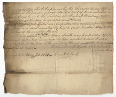 Thumbnail for Hooker Leavitt certification of deeds to the Trustees of Amherst Academy, 1821 May 30 - Image 1