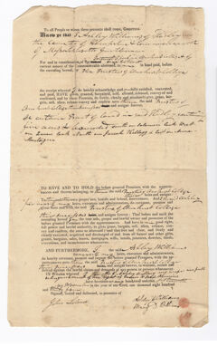 Thumbnail for Ashley Williams deed to the Trustees of Amherst College, 1834 November 15 - Image 1