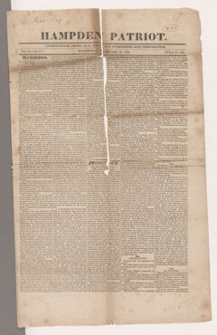 Thumbnail for Hampden patriot, 1824 February 25 - Image 1