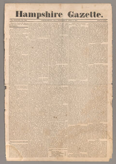 Thumbnail for Hampshire gazette, 1824 April 7 - Image 1