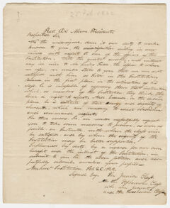 Thumbnail for Student petition to Zephaniah Swift Moore, 1822 February 25 - Image 1