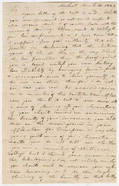 Thumbnail for Copy of Heman Humphrey letter to Henry C. Towner, 1824 March 31 - Image 1