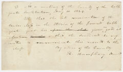 Thumbnail for Collegiate Institution faculty resolution regarding the senior class examinations, 1824 May 10 - Image 1