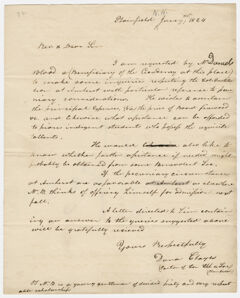 Thumbnail for Dana Clayes letter to Heman Humphrey, 1824 June 21 - Image 1