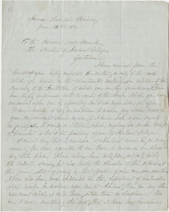 Thumbnail for Edwards Amasa Park letter to the Trustees of Amherst College with note to Heman Humphrey, 1844 June 28 - Image 1