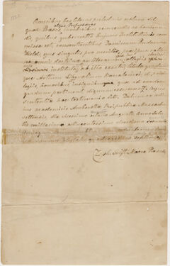 Thumbnail for Zephaniah Swift Moore graduation testimonial in Latin, 1822 August 28 - Image 1