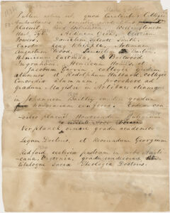 Thumbnail for Document regarding the conferral of master's and honorary degrees, 1834