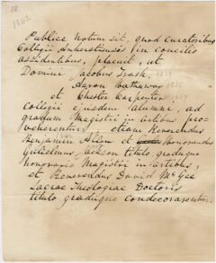 Thumbnail for Document regarding the conferral of master's, doctoral, and honorary degrees, 1842