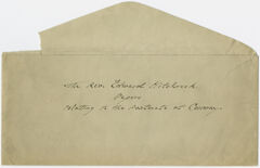 Thumbnail for Envelope for the Rev. Edward Hitchcock papers relating to the pastorate at Conway