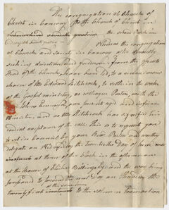 Thumbnail for Pastor John Emerson letter to Reverend Benjamin Rice, 1821 May 25 - Image 1