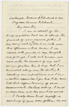 Thumbnail for Aaron Merrick Colton letter to Edward Hitchcock, Jr., 1864 March 2 - Image 1