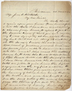 Thumbnail for Letter from unidentified correspondent to Jane Hitchcock Putnam, 1864 March 25 - Image 1
