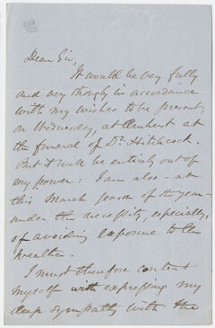 Thumbnail for William Baron Calhoun letter to William Augustus Stearns, 1864 February 29 - Image 1