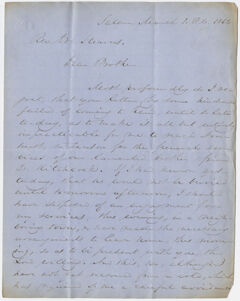 Thumbnail for Samuel Melancthon Worcester letter to William Augustus Stearns, 1864 March 1 - Image 1