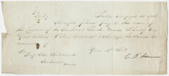 Thumbnail for Charles Baker Adams notice of payment to Edward Hitchcock, 1838 August 15 - Image 1
