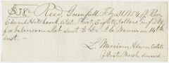 Thumbnail for Edward Hitchcock receipt of payment to Lewis Merriam, 1854 February 21 - Image 1