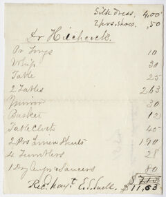 Thumbnail for Edward Hitchcock receipt of payment to Mr. Moore's Auction?, 1857 - Image 1